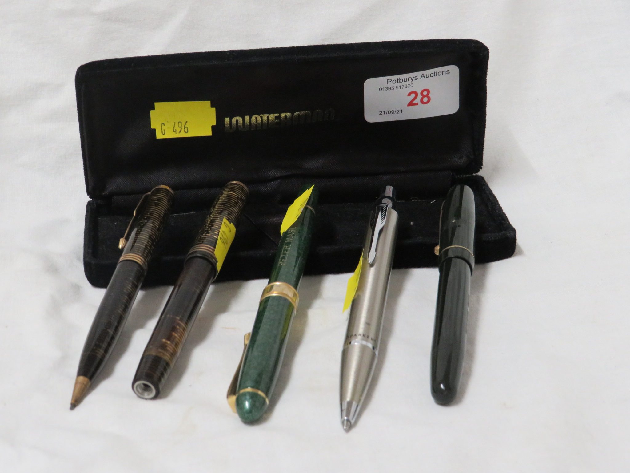 PARKER FOUNTAIN PEN AND PROPELLING PENCIL , SWAN FOUNTAIN PEN ONE OTHER FOUNTAIN PEN AND A PARKER