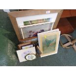 SELECTION OF FRAMED PICTURES, PRINTS AND NEEDLE WORKS. *