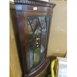 MAHOGANY VENEERED CORNER CABINET.*