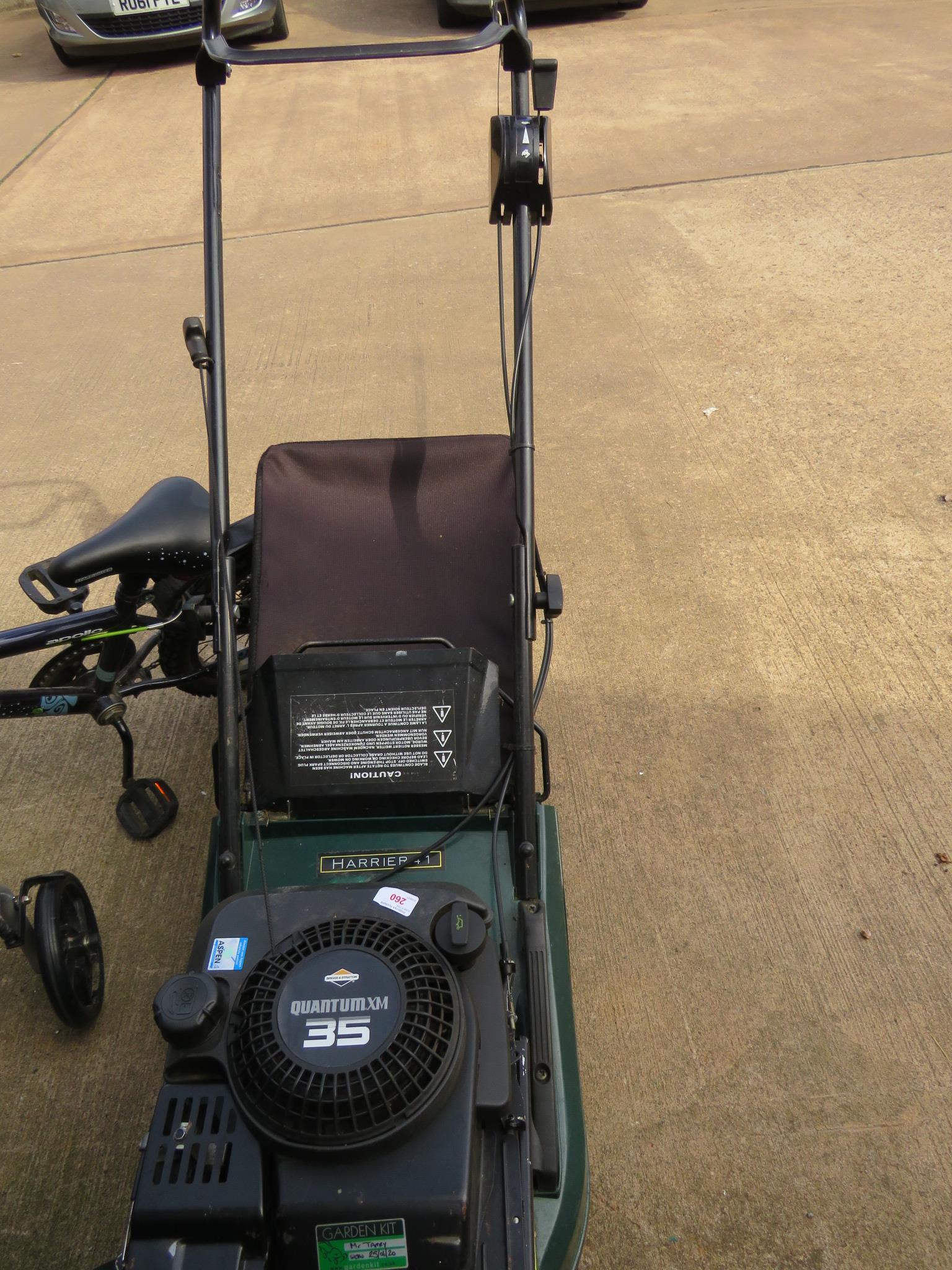 A HAYTER HARRIER 41 PETROL LAWN MOWER.