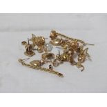 LARGE SELECTION OF MAINLY 9CT GOLD EARRINGS AND STUDS, SOME SET WITH SEED PEARLS AND STONES (GROSS