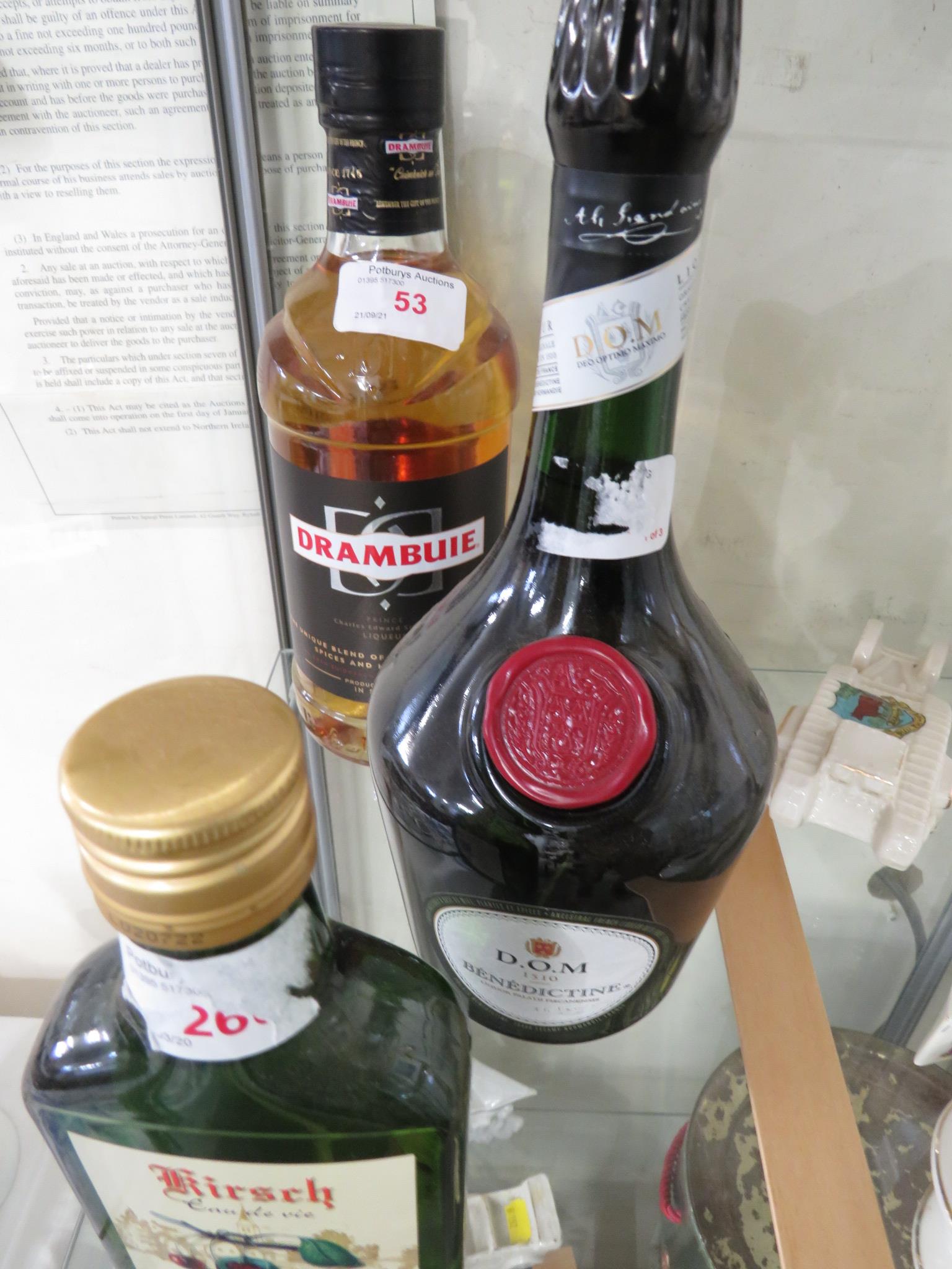 D.O.M Benedictine liqueur, 700ml, 40% (one bottle); Drambuie, 700ml, 40% (one bottle); Lesgrevil