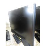 LINSAR 24 INCH LED TV WITH BUILT IN DVD PLAYER AND REMOTE.