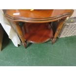 MAHOGANY VENEERED TWO TIER OCCASIONAL TABLE*