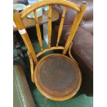 MID WOOD BENTWOOD CHAIR. *