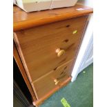 A COMPOSITE PINE TWO DRAWER FILING CABINET. *