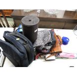 PICNIC BAG , ASSORTED BAGS , PIN BOARD AND OTHER ITEMS. *