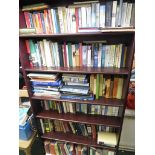 SIX SHELVES OF FICTION AND REFERENCE BOOKS. *