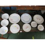 A SMALL SELECTION OF PORTMIEIRION CHINA PLATES AND BOWLS.