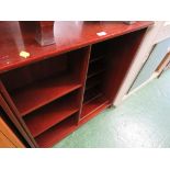 A MAHOGANY VENEERED STORAGE CABINET. *