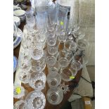 SELECTION OF DRINKING GLASSES AND OTHER GLASS WARE. *