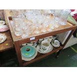 TEAK TWO TIER TEA TROLLEY. *