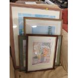 FOUR FRAMED AND GLAZED PRINTS. *