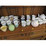 SELECTION OF CHINA MUGS AND TEA WARE. *