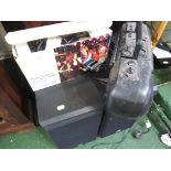 BOXED FERGUSON PORTABLE CASSETTE RECORDER , PANOSONIC RADIO CASSETTE PLAYER AND A PAIR OF JBL HIFI