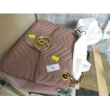 GUCCI STYLE LEATHER HANDBAG. (A/F)