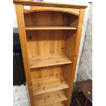 PINE SIX TIER OPEN BOOK CASE.