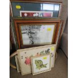 SELECTION OF FRAMED AND GLAZED PICTURES AND PRINTS. *