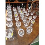 A SELECTION OF VILLEROY AND BOCH STEMMED DRINKING GLASSES.