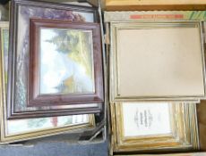 A collection of framed landscapes: together with a selection of unused gilt effect similar items