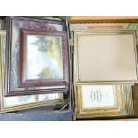 A collection of framed landscapes: together with a selection of unused gilt effect similar items