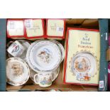 A mixed collection of Nursery China to include: Royal Doulton Bunnykins items (some boxed),