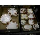 A collection of Royal Albert Old Country Rose items to include: part boxed tea set, gravy boat,