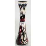 Moorcroft Bobbins tall slim vase: limited edition, signed Bishop 2009, height 31cm,