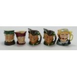 Royal Doulton Miniature Character jugs: Mr Pickwick, Cardinal,