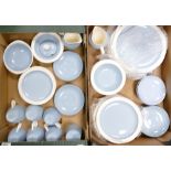 A collection of wedgwood summer sky decorated tea and dinner ware: to include part teaset,