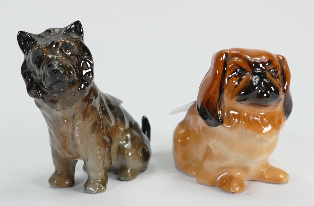 Two Early Doulton Dog figures : Pekinese K6 & Cairn Terrier K11(2)