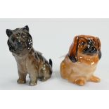 Two Early Doulton Dog figures : Pekinese K6 & Cairn Terrier K11(2)