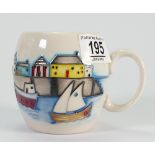 Moorcroft Harbour Scene of Whitby Boats & Houses Mug: