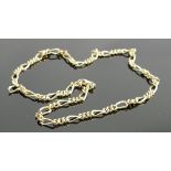 9ct gold fancy neck chain: gross weight 11.7g, length 37cm.
