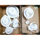 A collection of Villeroy & Boch floral decorated Delia patterned dinner ware: to include tureens,