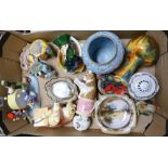 A good collection of potttery: including Crown Ducal, Noritake dishes,