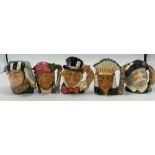 Royal Doulton Small Character Jugs: Lumberjack D6613, The Falconer D6540,