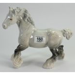 Beswick grey cantering shire horse: 975