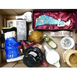 A collection of mixed pottery: including Mad Hatter teapot, large toby jug,