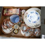 A mixed collection of pottery: including Japanese egg shell porcelain part teaset,