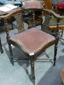 Edwardian Inlaid Mahogany Armchair: