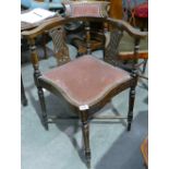 Edwardian Inlaid Mahogany Armchair: