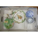 Tray lot of Spode cups and Saucers together with RCD plate