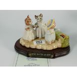 Beswick Beatrix Potter Tableau piece Mittens, Tom Kitten and Moppet: limited edition with plinth,