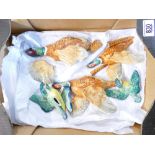 A collection of damaged Beswick King Fisher & Pheasant wall Plaques: