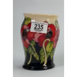 Moorcroft Yeats poppy vase: Limited edition 21/50 and signed by designer Kerry Goodwin. Height 12.