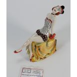 Lorna Bailey limited edition Art Deco Lady figure Gaiety : with certificate, height 14cm.