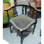 Edwardian Inlaid Mahogany Armchair: