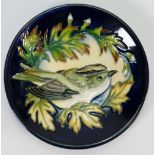 Moorcroft Inglwawood patterned Coaster: dated 2004, diameter 12cm,