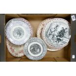 A Collection of Gien & similar 19th Century Transfer Decorated plates